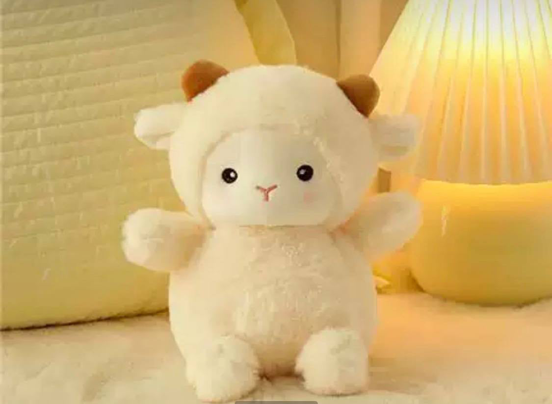 Plush toy sheep with a soft texture 